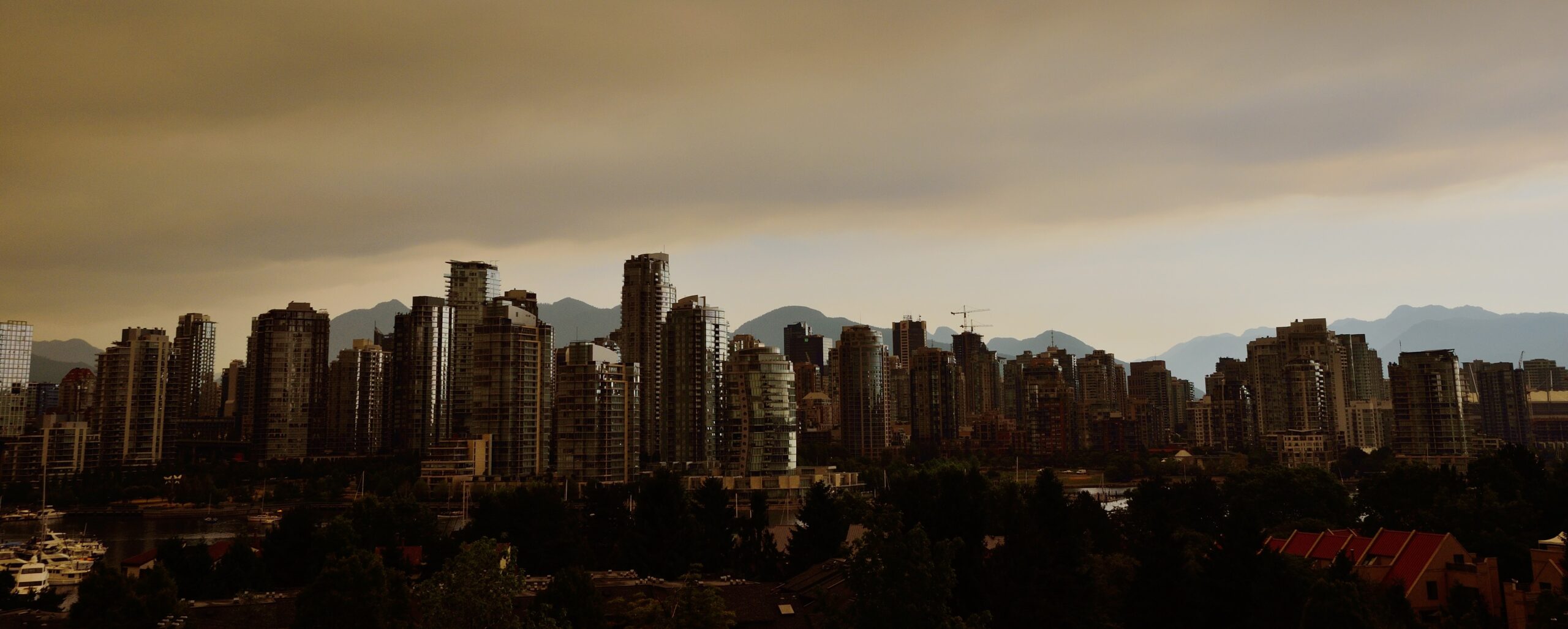 Smoke filled sky over Vancouver.