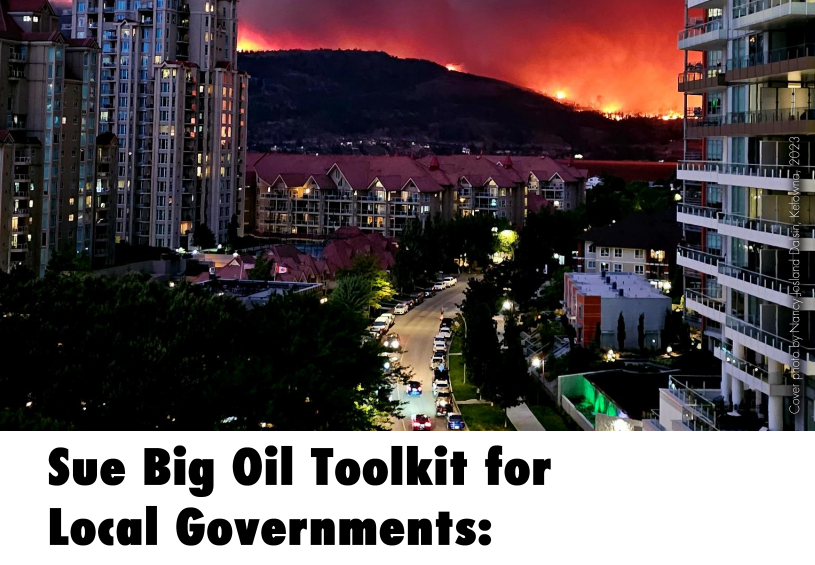 Cover page for Sue Big Oil Local Gov Toolkit