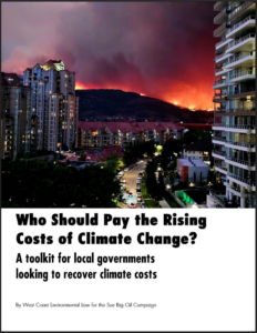 Cover of Local Government Toolkit publication feat. image of Kelowna wildfire